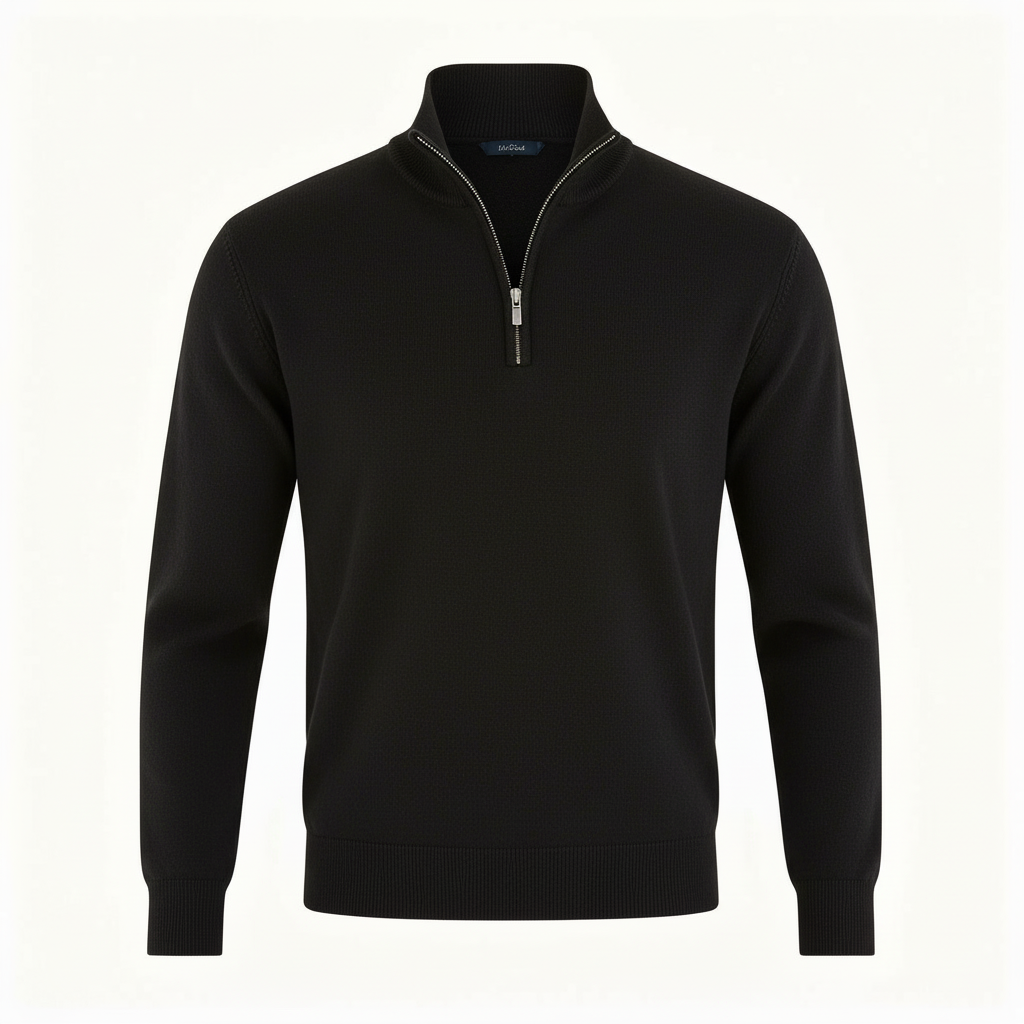 Eleganter Merino Komfort Pullover Damen Reißverschluss Moderne Strickware