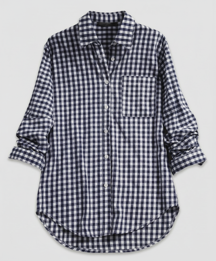Damen Kariertes Hemd Oversize