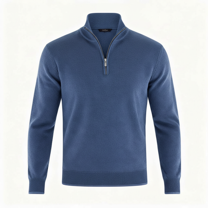 Eleganter Merino Komfort Pullover Damen Reißverschluss Moderne Strickware