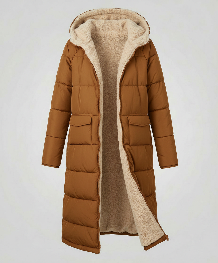 Wendbare Lange Damen Pufferjacke