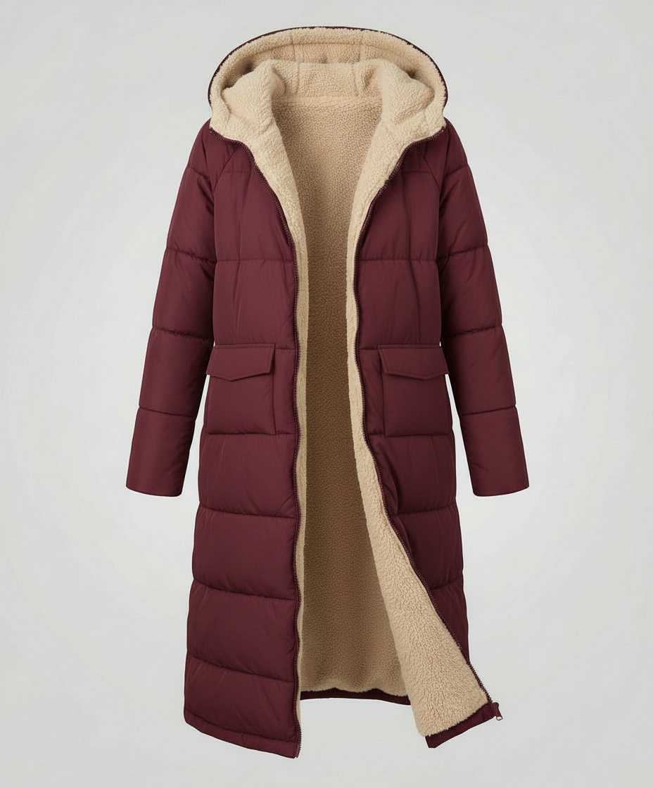 Wendbare Lange Damen Pufferjacke