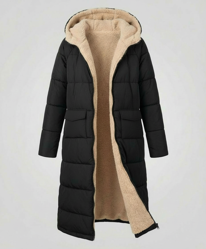 Wendbare Lange Damen Pufferjacke