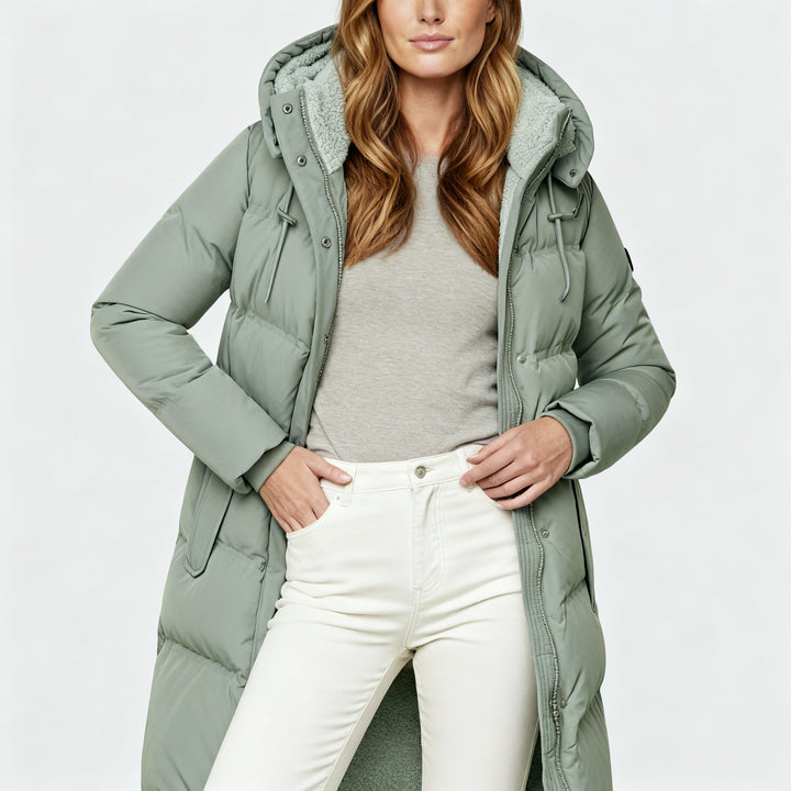 Luxuriöse Isolierte Jacke Damen Komfort Warme Jacke Baumwolle