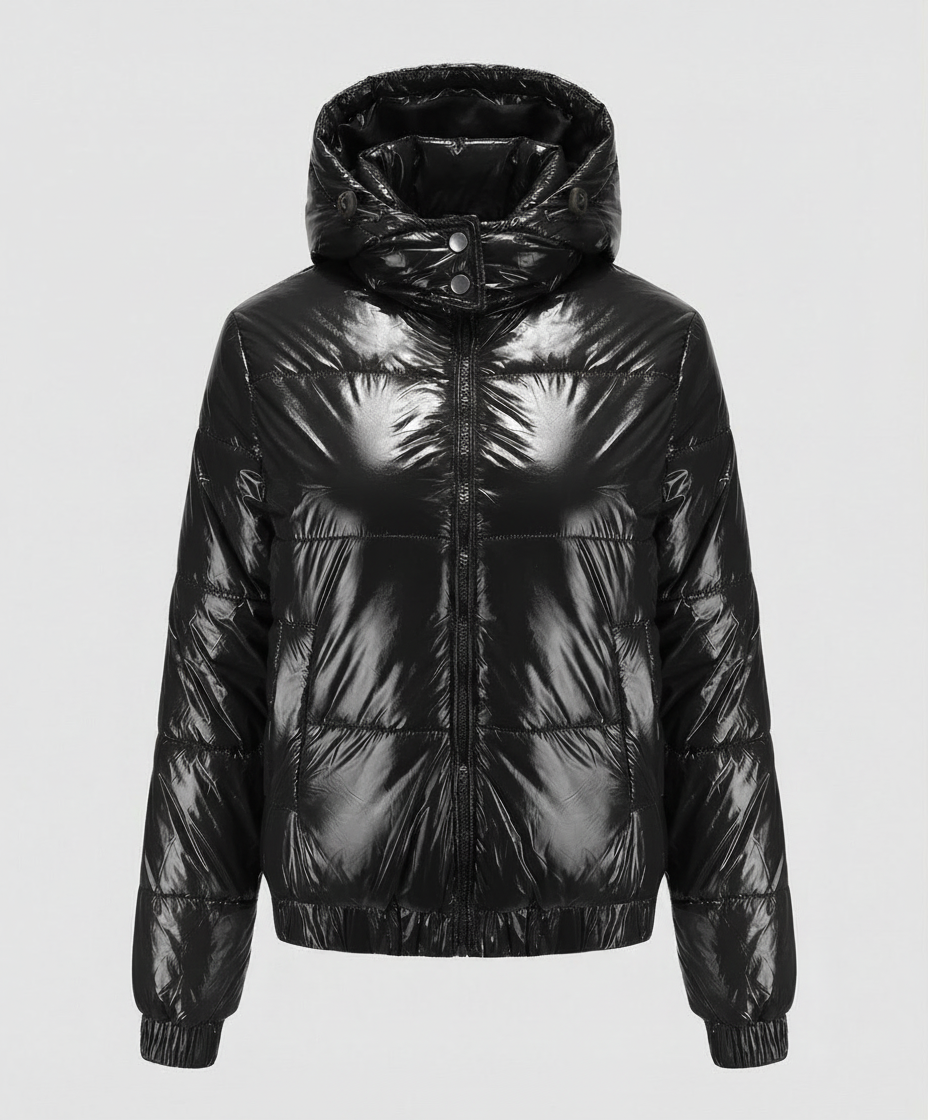 Hochglänzende Damen Steppjacke