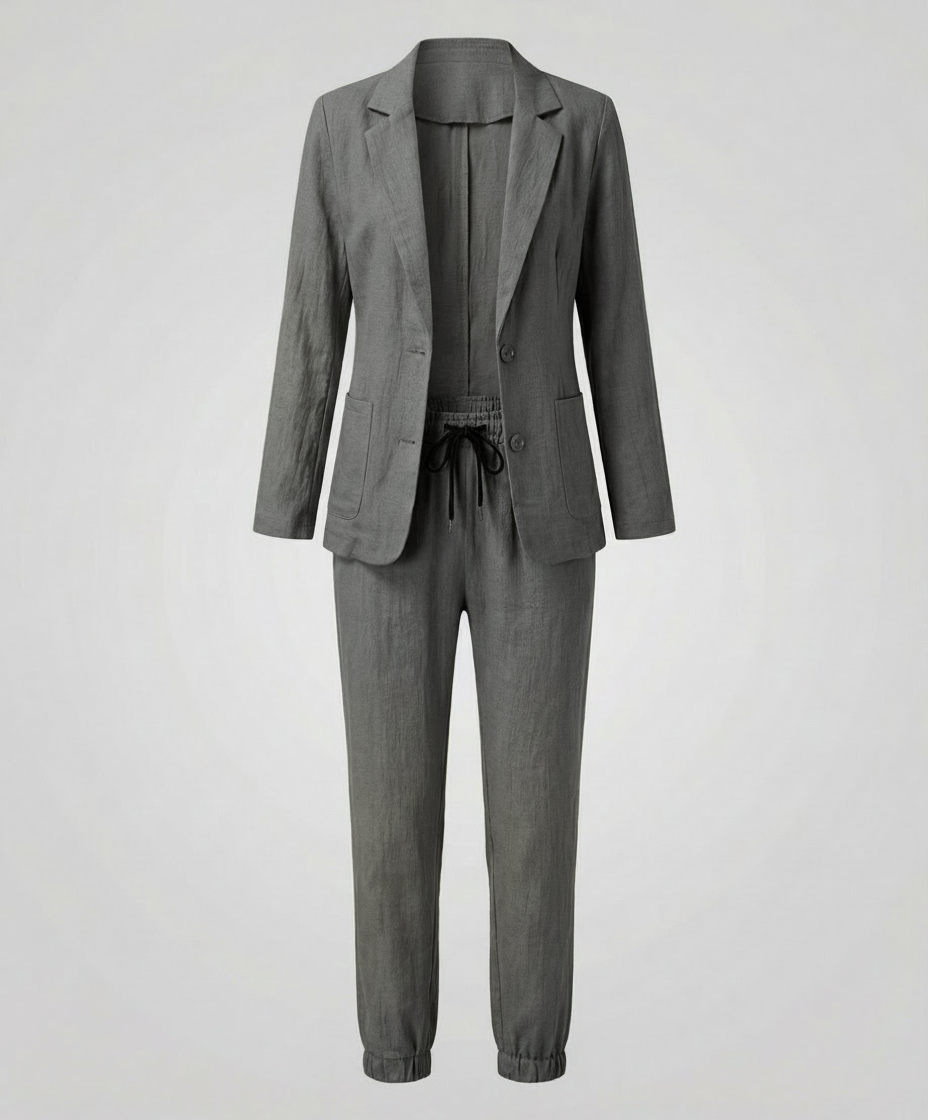 Elegantes Blazer Jogger Damen Set