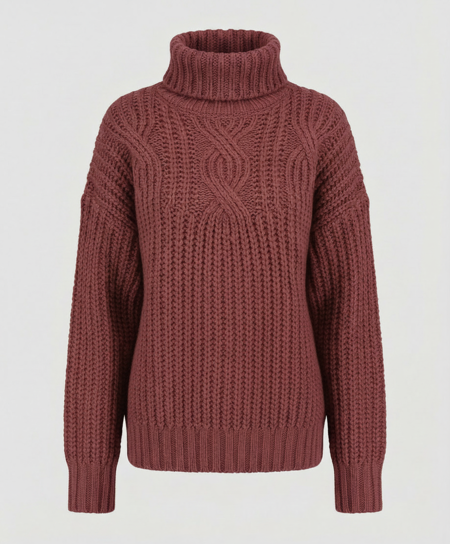 Bequemer Rollkragenpullover Damen