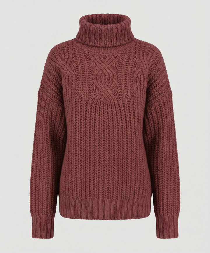 Bequemer Rollkragenpullover Damen