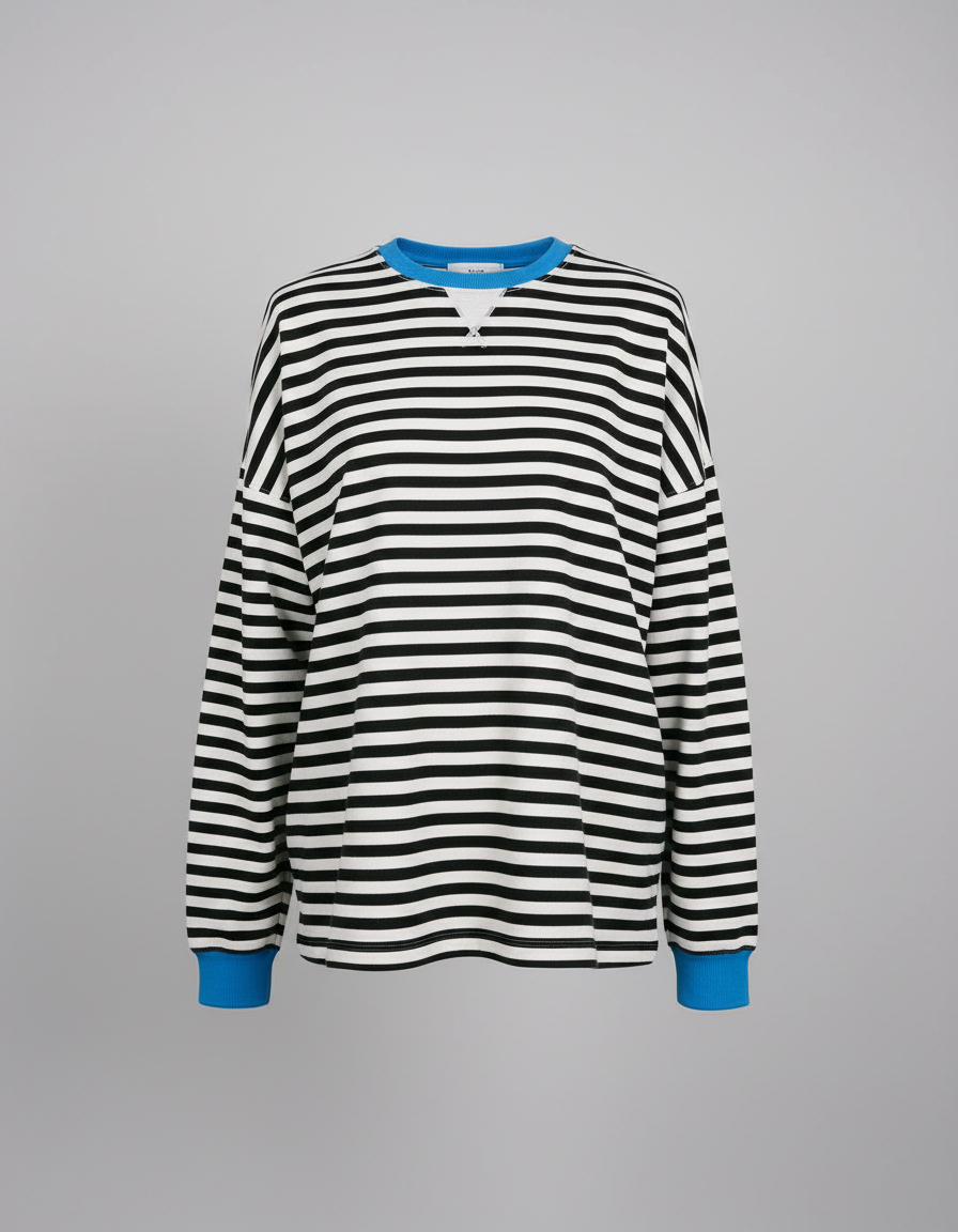 Gestreifter Oversized Pullover Damen