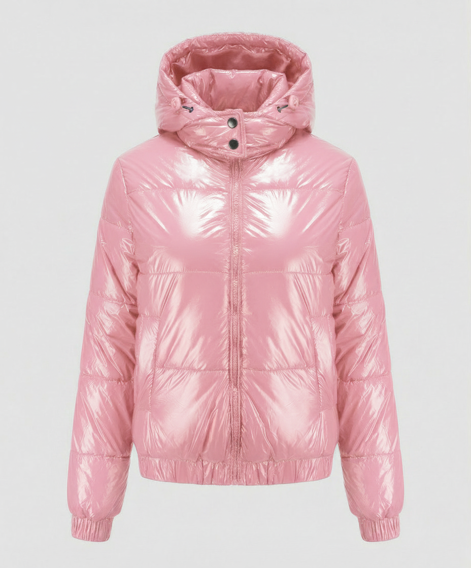 Hochglänzende Damen Steppjacke