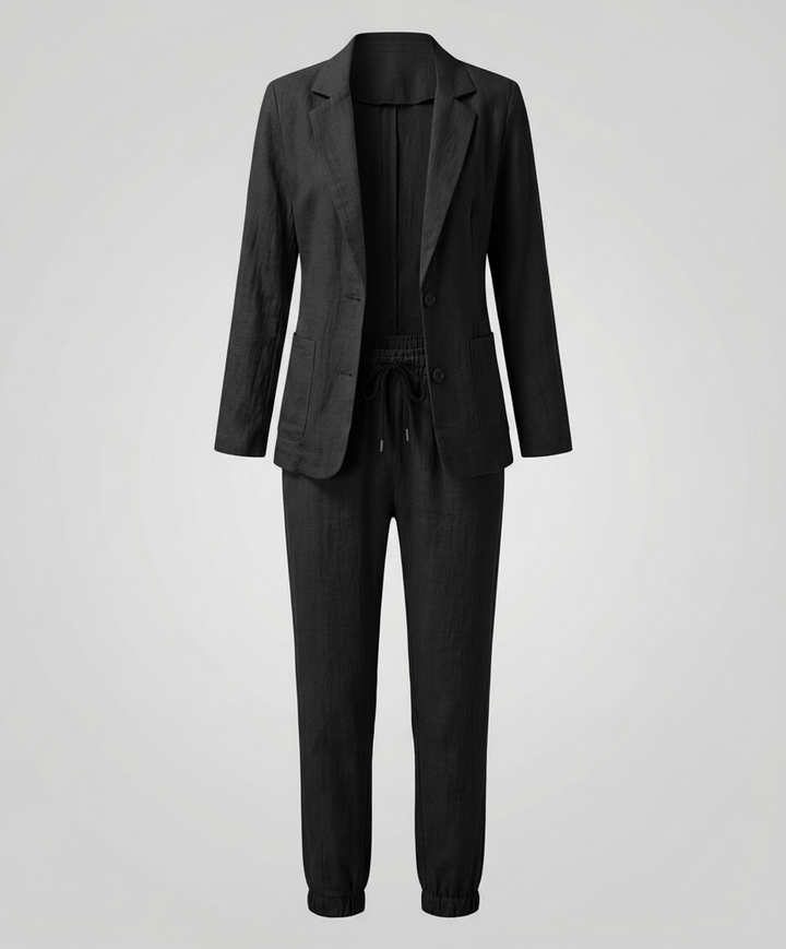 Elegantes Blazer Jogger Damen Set