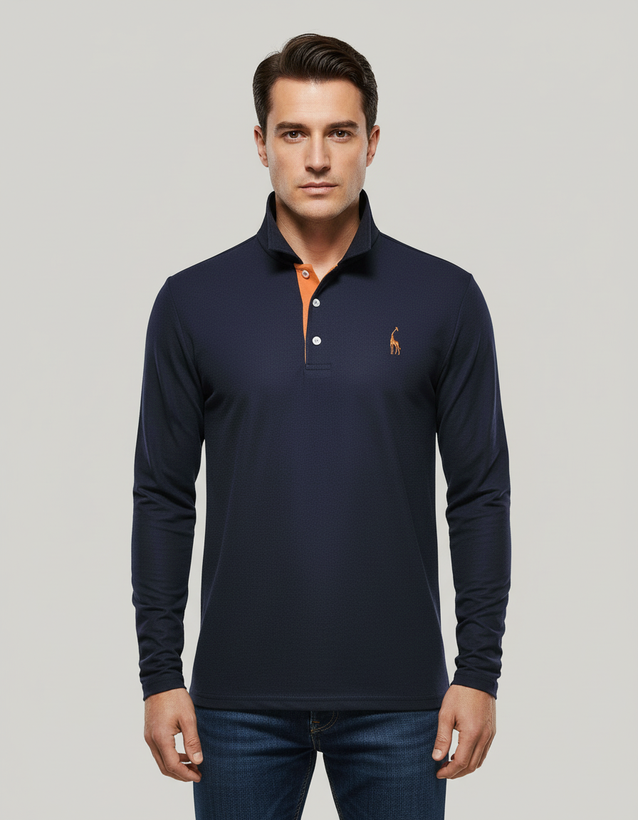Atmungsaktives Baumwoll Poloshirt Herren