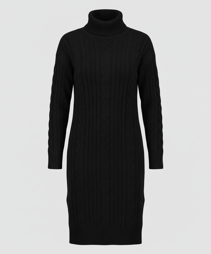 Elegantes Warmes Strickkleid Winter