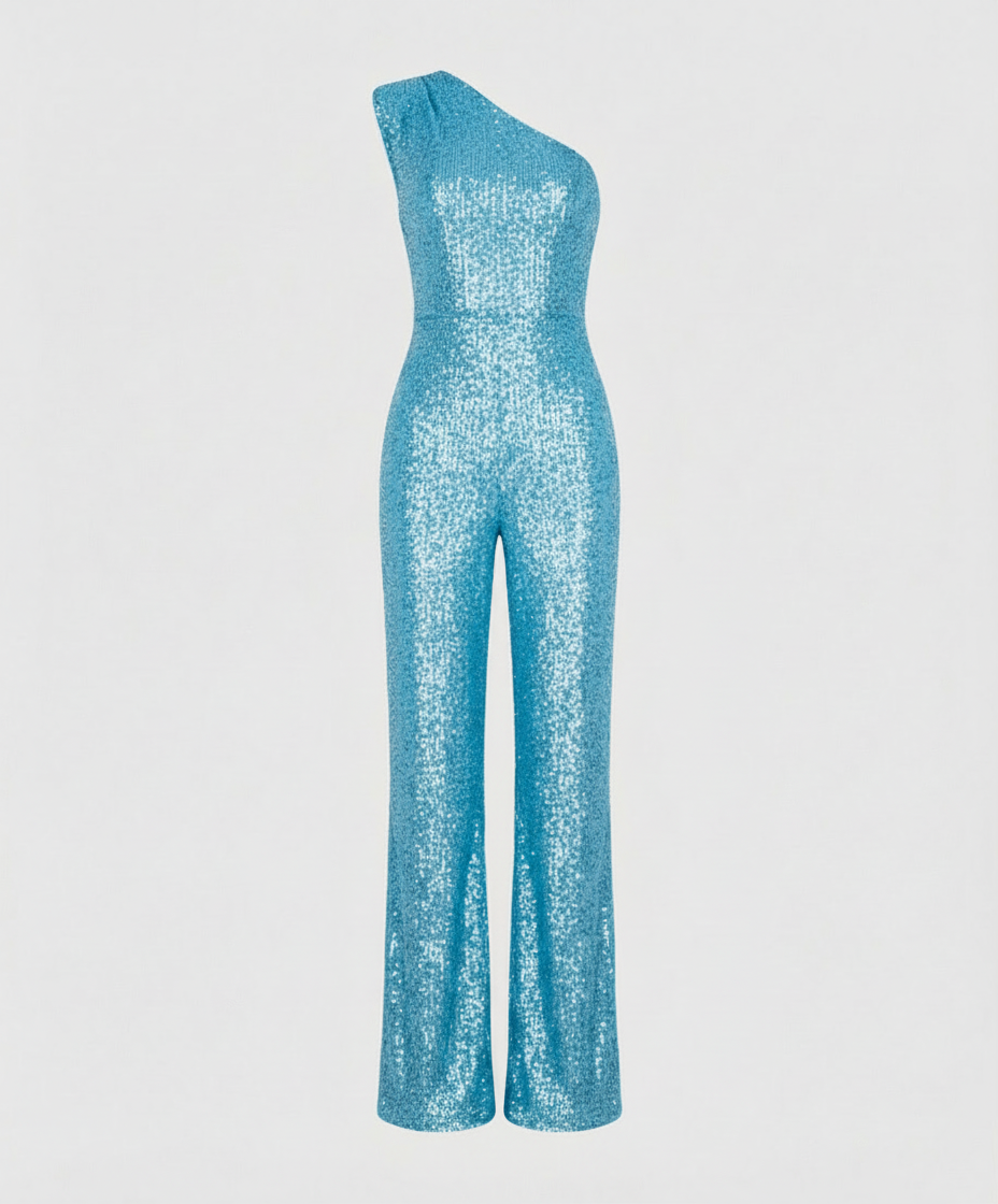 Moderner Pailletten Jumpsuit Damen