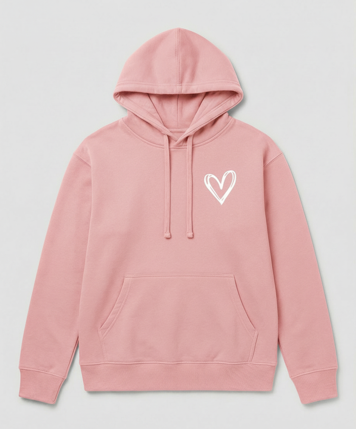Kapuzenpullover Herzdruck Damen