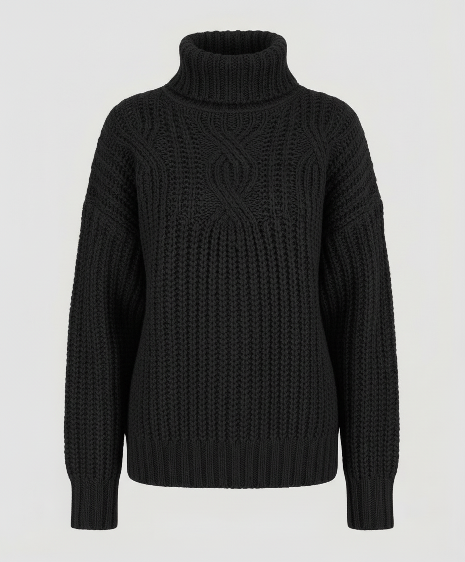 Bequemer Rollkragenpullover Damen