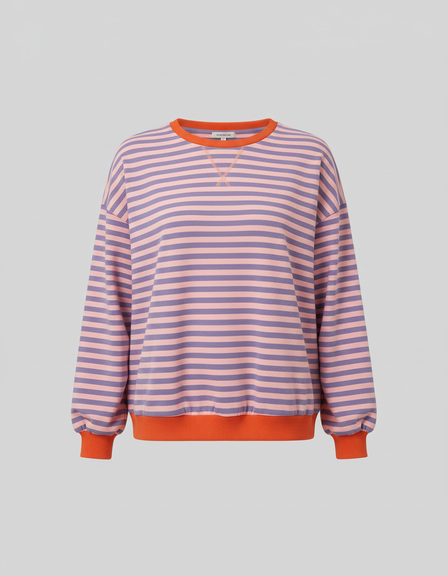 Gestreifter Oversized Pullover Damen
