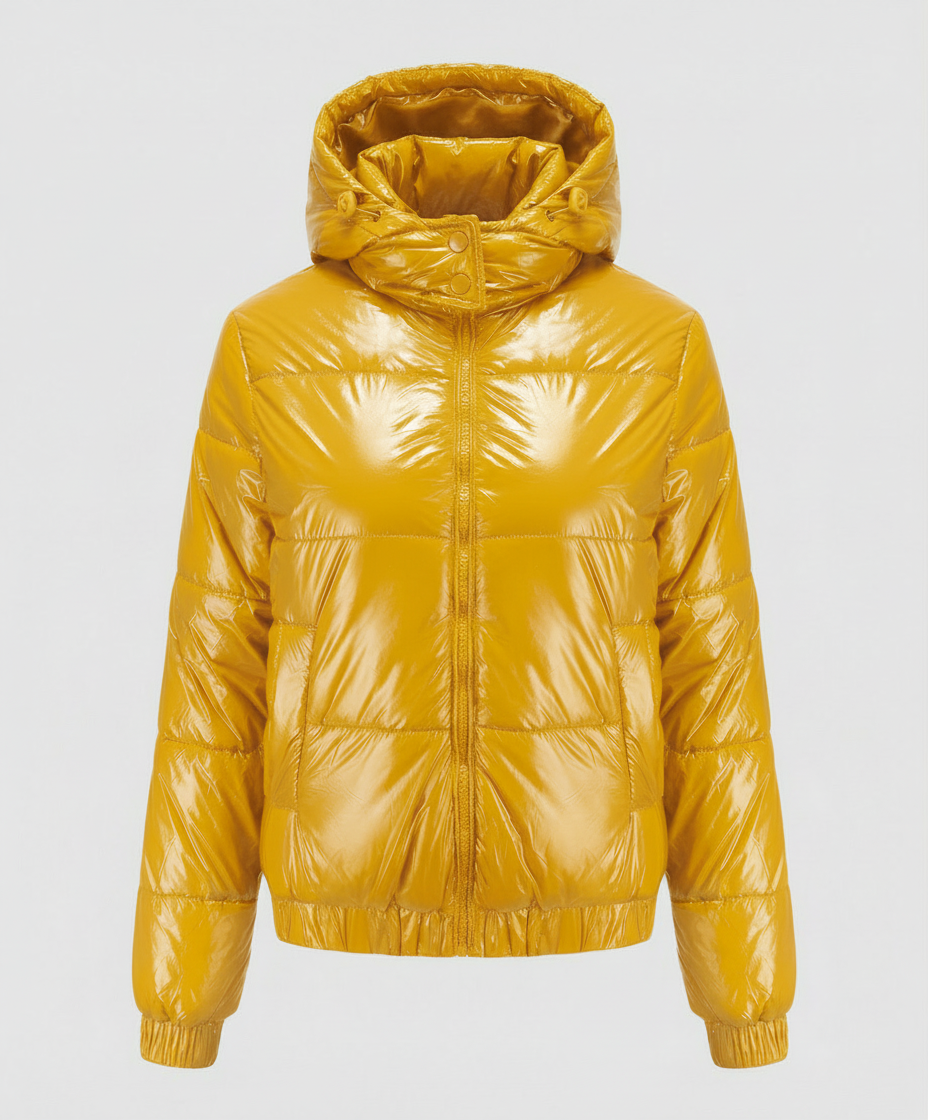 Glänzende Winterjacke Damen