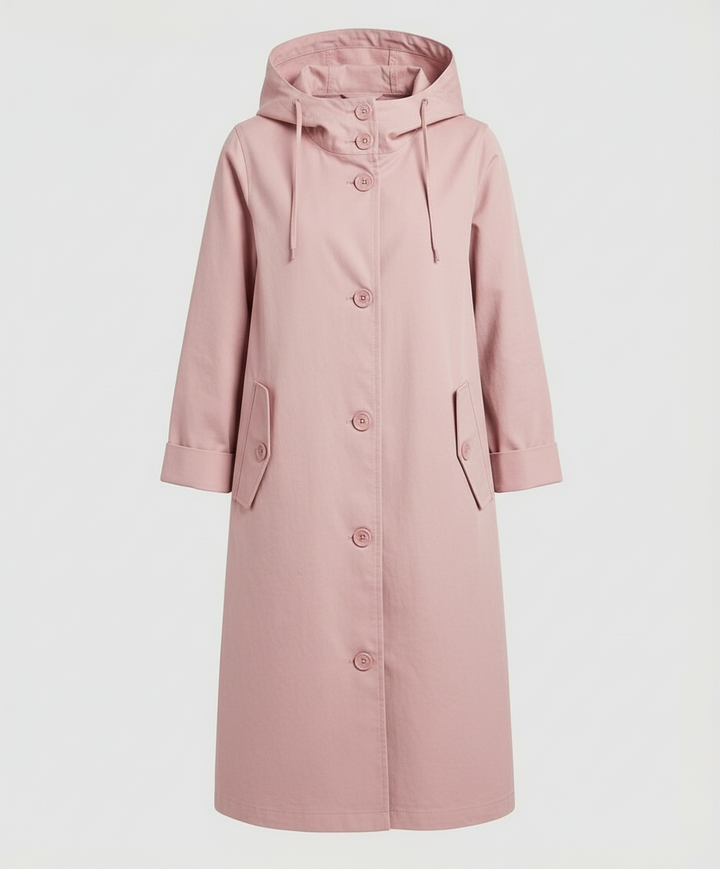 Bequemer Regen Trenchcoat Damen Kapuze