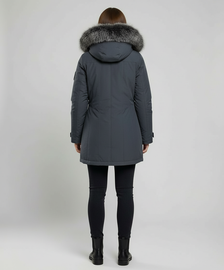 Warmer Winterparka Damen Kapuze