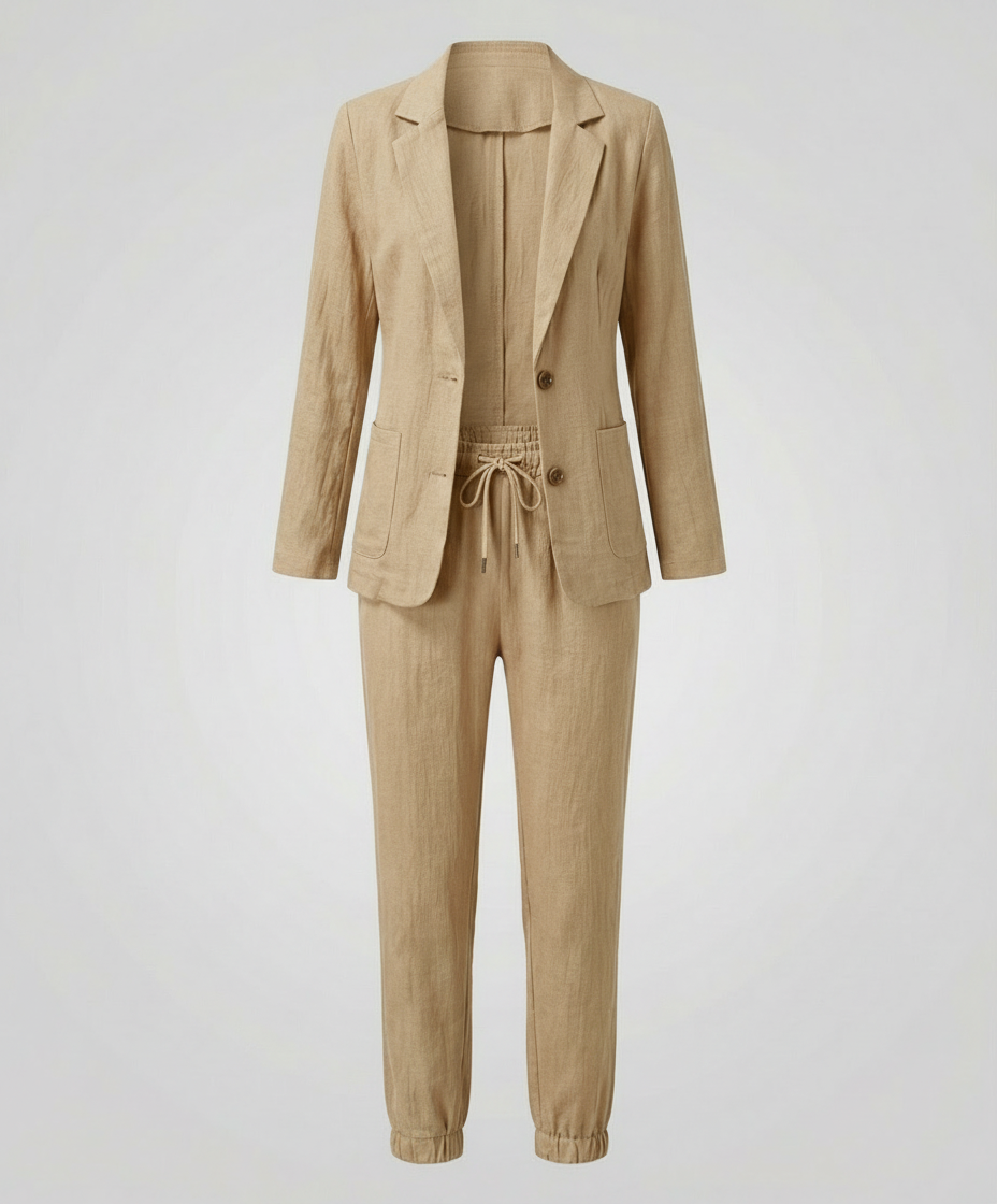Elegantes Blazer Jogger Damen Set