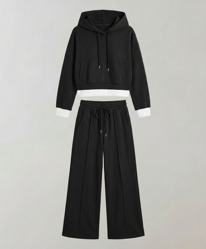 Zweifarbiges Damen Lounge Set