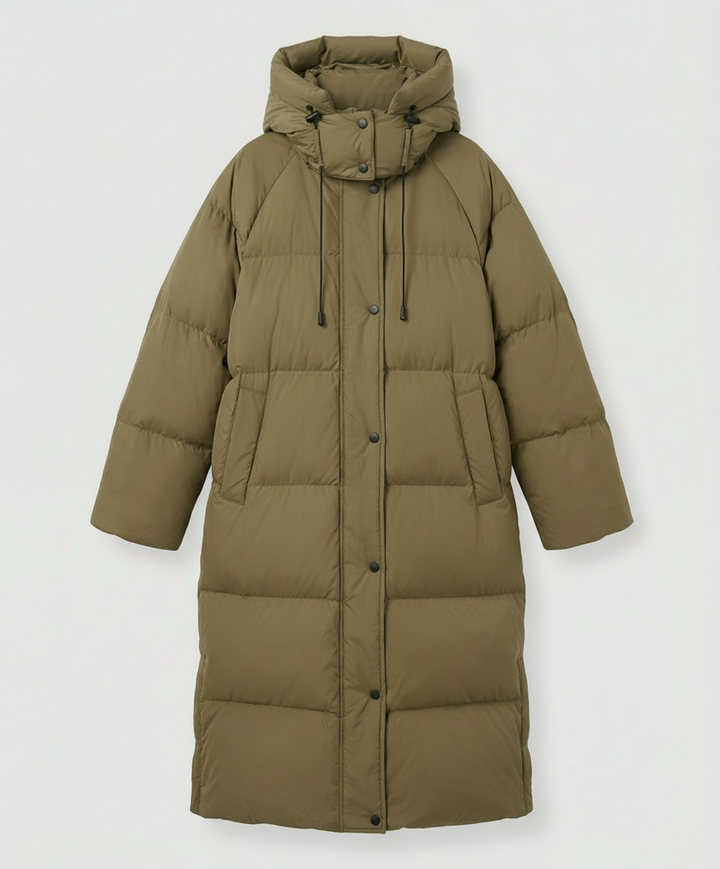 Lange Pufferjacke Damen Winter