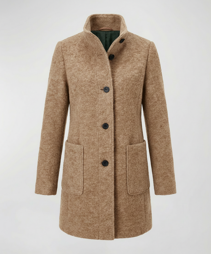 Eleganter Vintage Wollmantel Damen