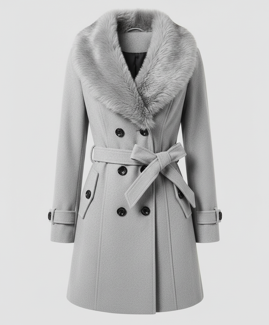 Luxuriöser Eleganter Pelzmantel Damen