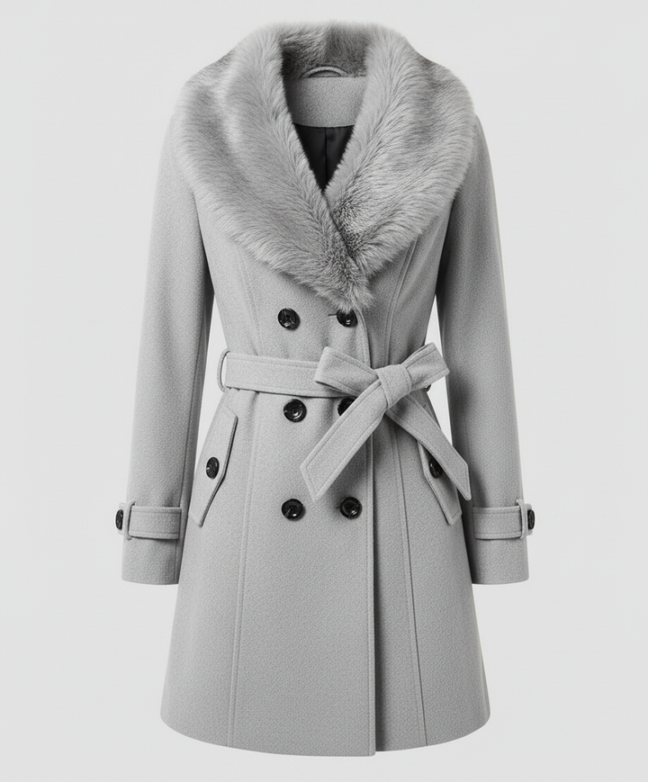 Luxuriöser Eleganter Pelzmantel Damen