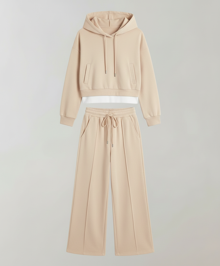 Zweifarbiges Damen Lounge Set
