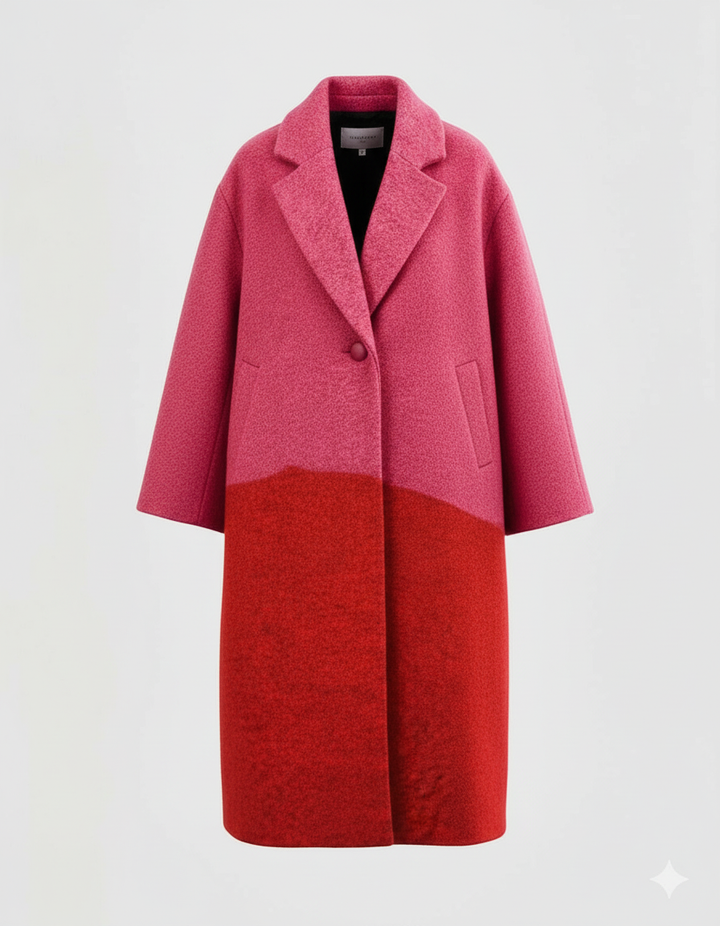 Eleganter Langer Wollmantel Damen
