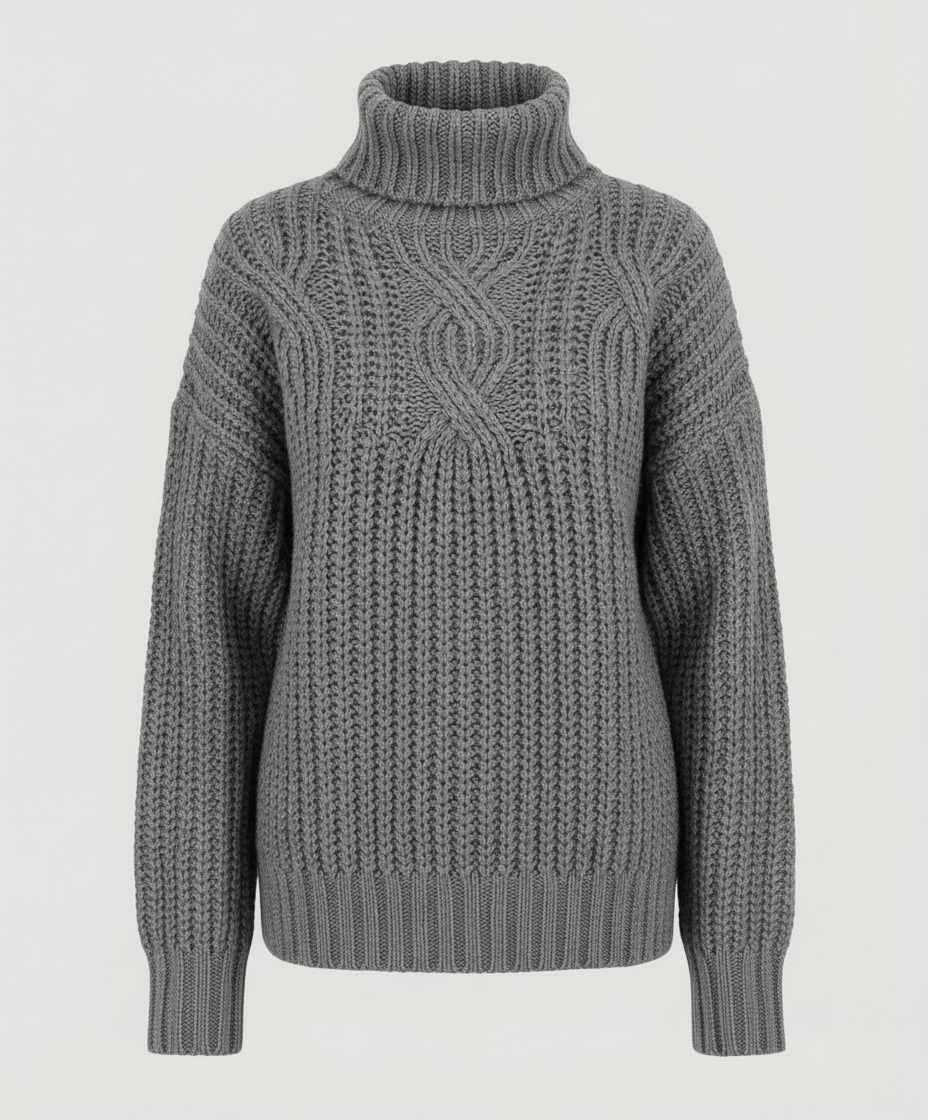 Bequemer Rollkragenpullover Damen