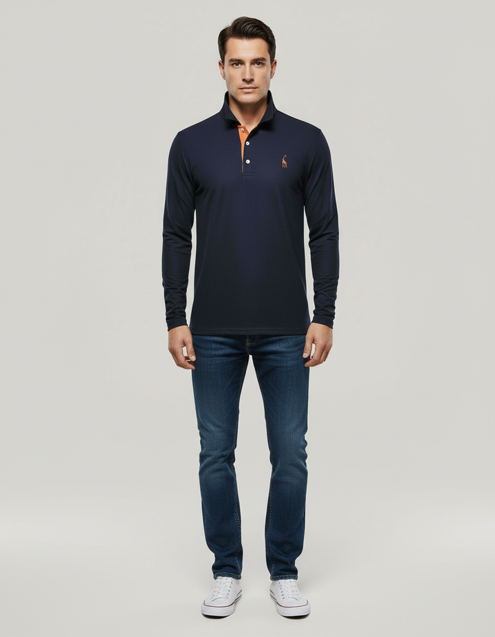 Atmungsaktives Baumwoll Poloshirt Herren