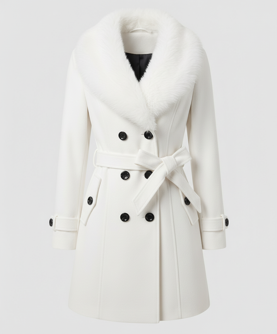 Luxuriöser Eleganter Pelzmantel Damen