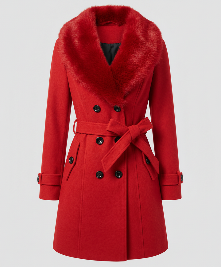 Luxuriöser Eleganter Pelzmantel Damen