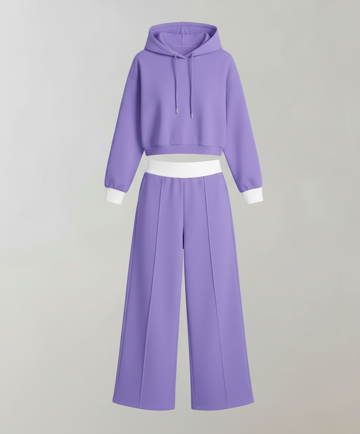 Zweifarbiges Damen Lounge Set
