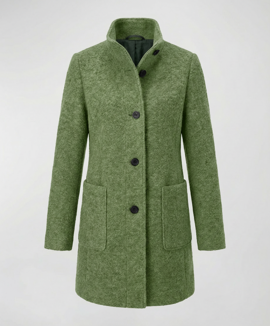 Eleganter Vintage Wollmantel Damen