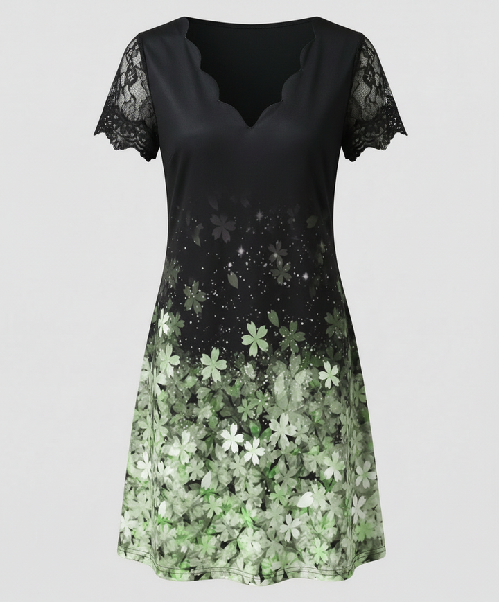 Elegantes Detail Kleid Damen