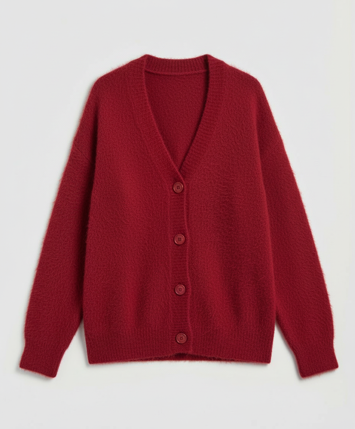 Kuschelige Mohair Strickjacke Damen