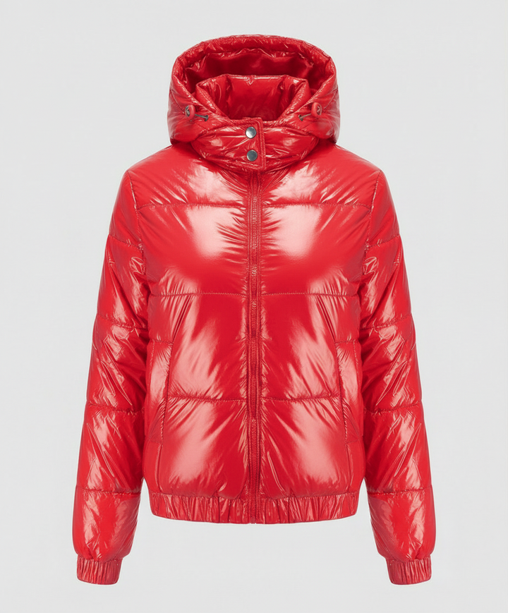 Glänzende Winterjacke Damen