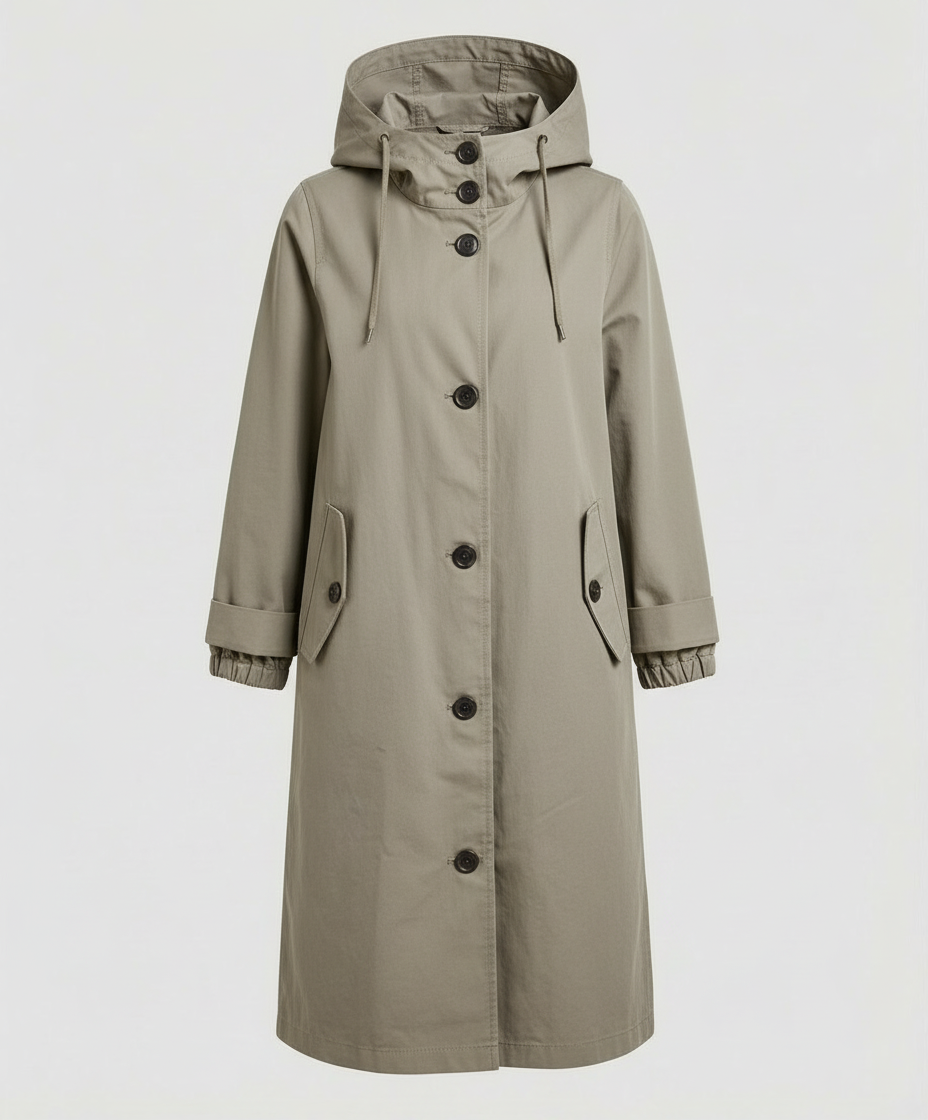 Bequemer Regen Trenchcoat Damen Kapuze