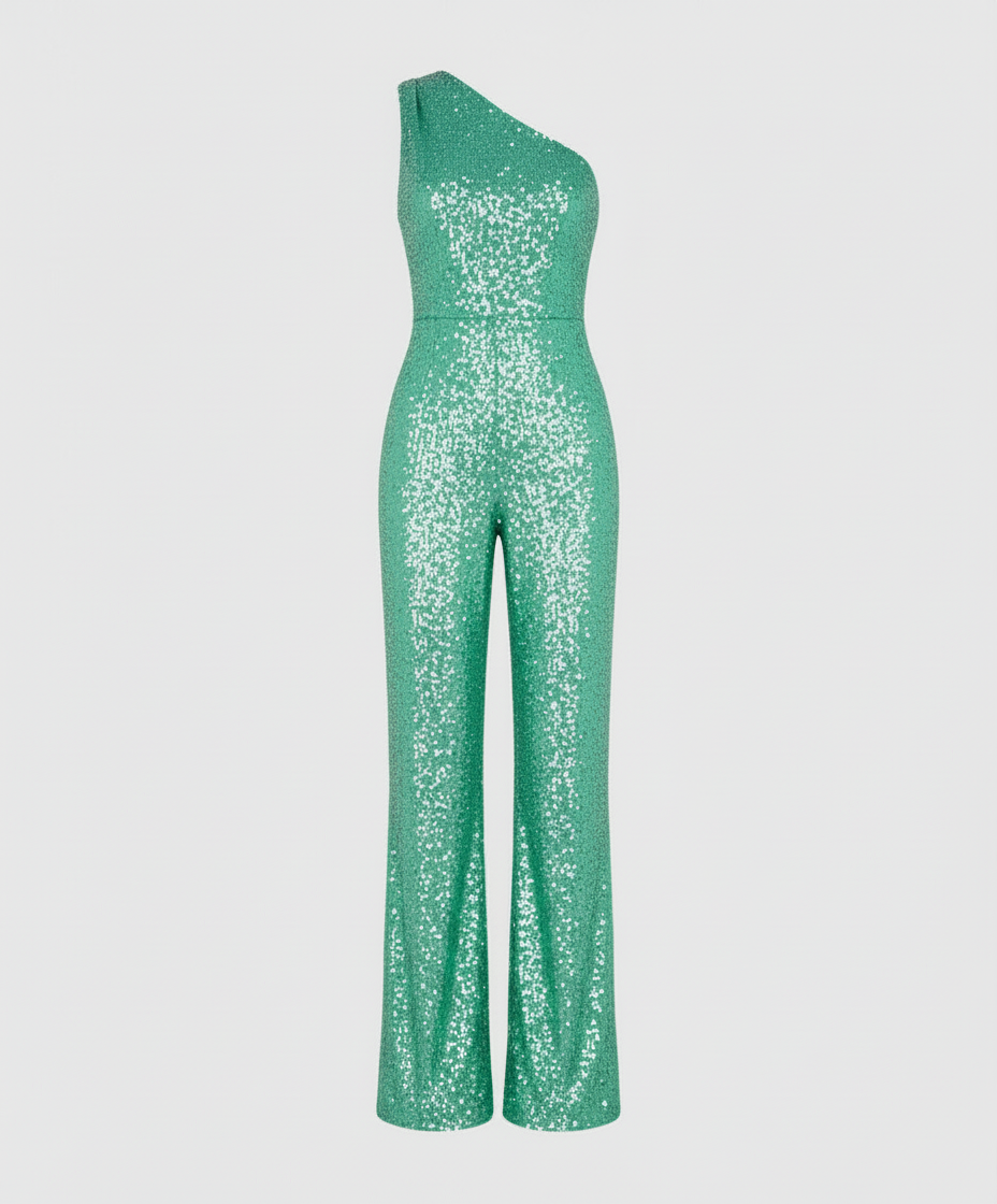 Moderner Pailletten Jumpsuit Damen