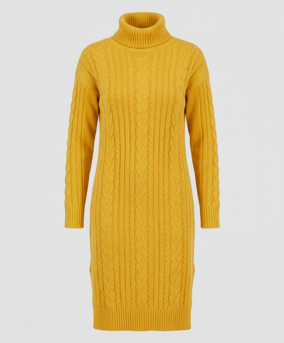 Elegantes Warmes Strickkleid Winter