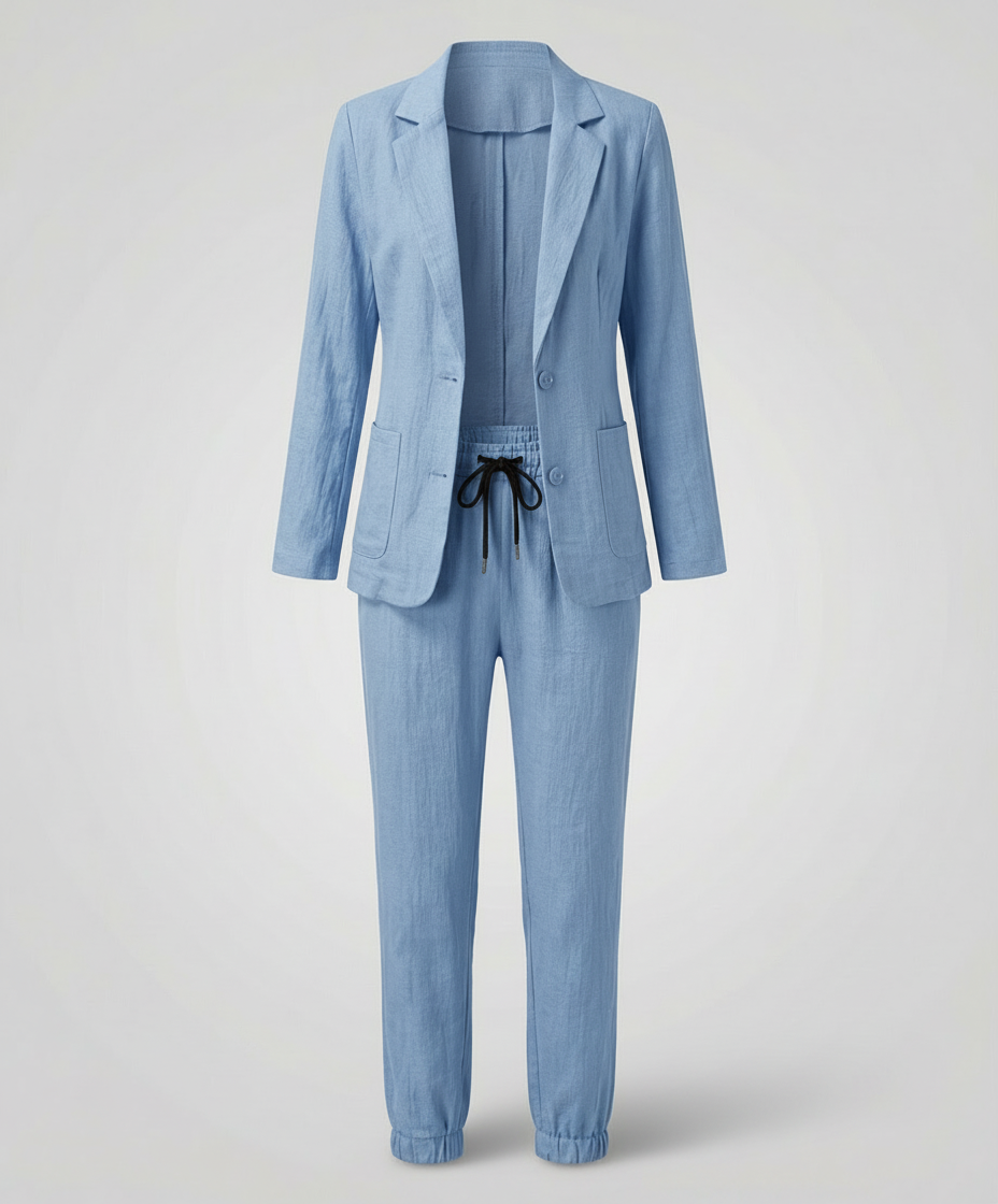 Elegantes Blazer Jogger Damen Set