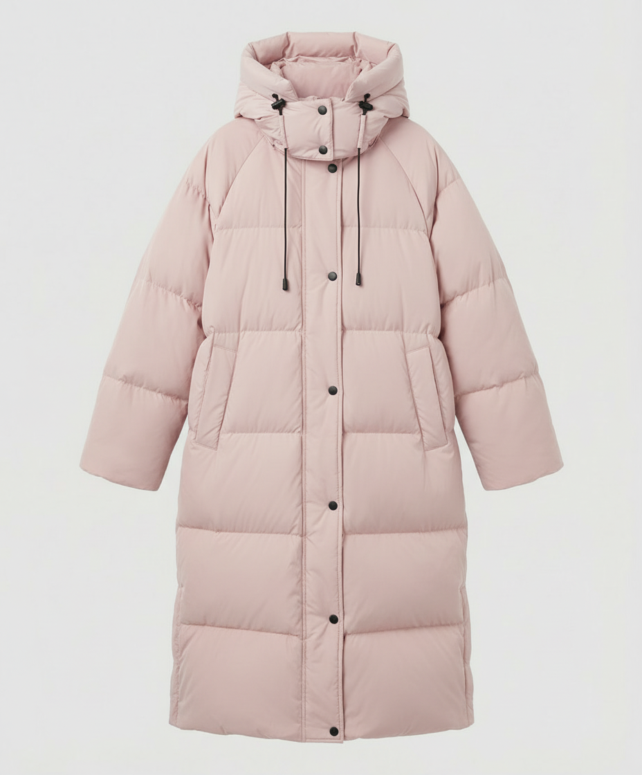 Lange Pufferjacke Damen Winter