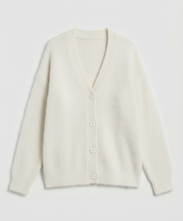 Kuschelige Mohair Strickjacke Damen