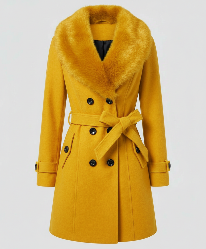 Luxuriöser Eleganter Pelzmantel Damen