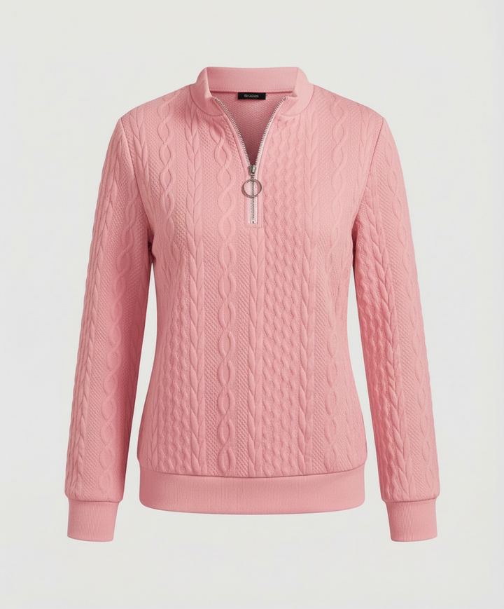 Strukturstrick Casual Pullover Damen