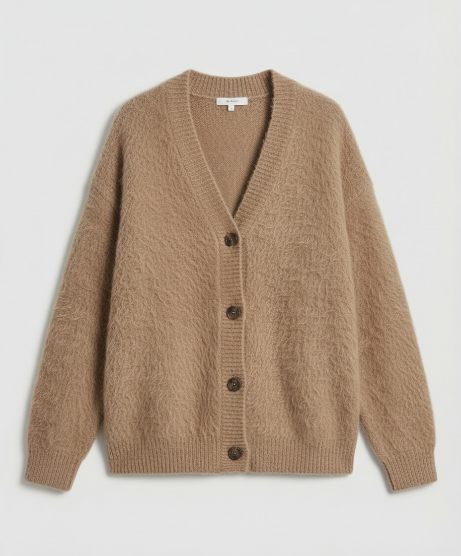 Kuschelige Mohair Strickjacke Damen