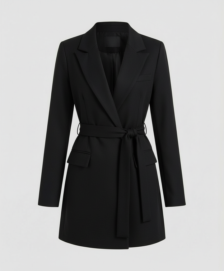 Elegantes Schwarzes Blazerkleid Damen
